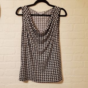 Liz Claiborne Printed Cowl Neck Sleeveless Top